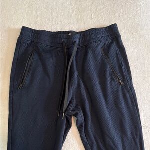 Hollister Navy Blue Slim-Fit Sweatpants (Small)